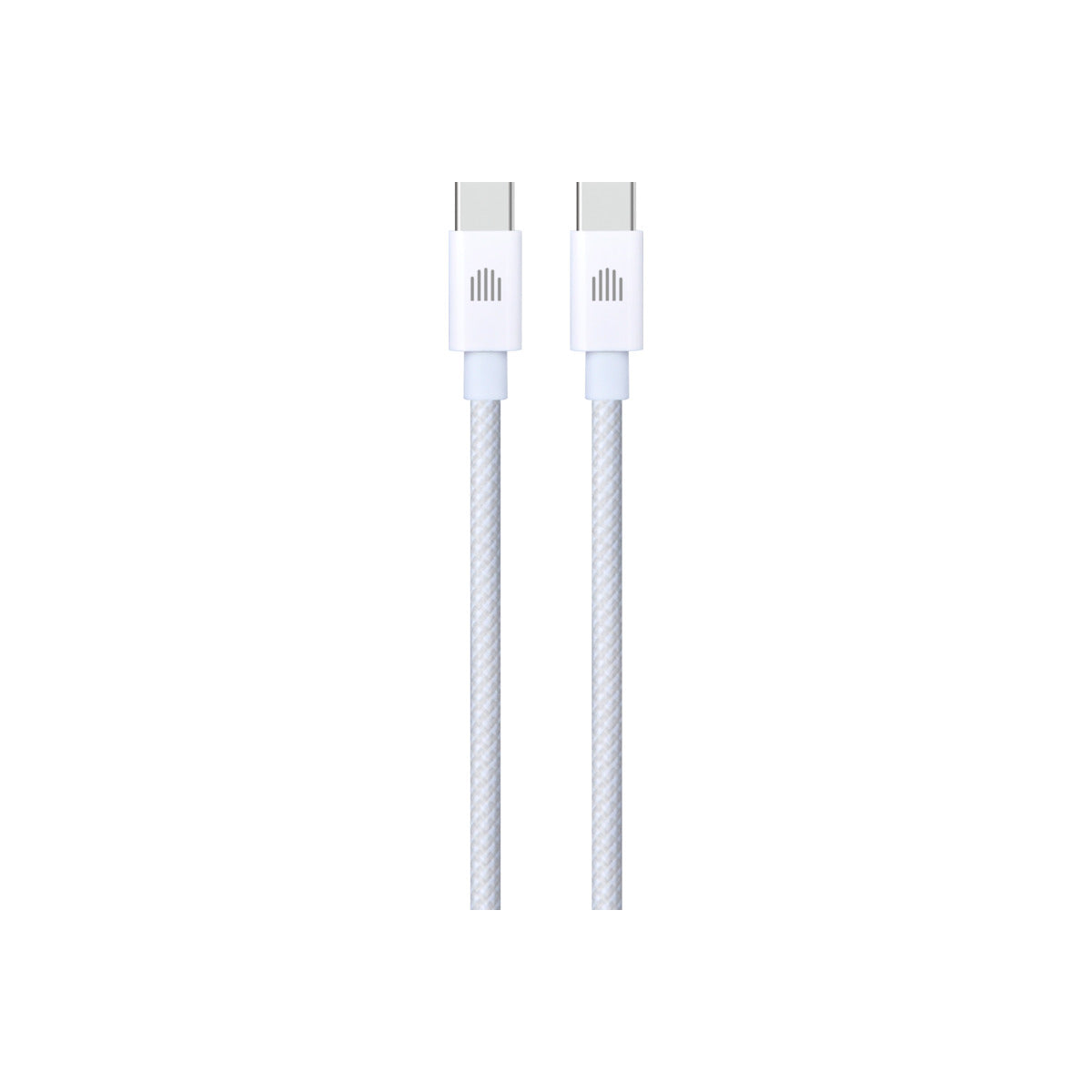 Pletený kabel USB-C / USB-C Dviced 1,25 m – bílý - iSTYLE CZ
