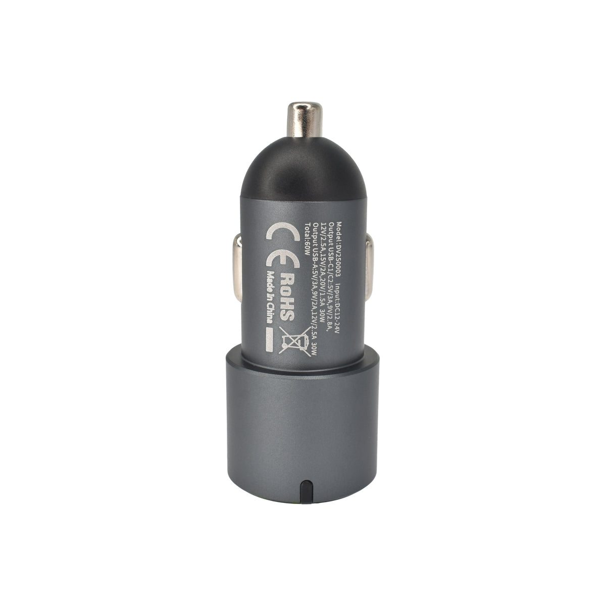 Autonabíječka 60W Dviced 1× USB-A, 2× USB-C – šedá - iSTYLE CZ