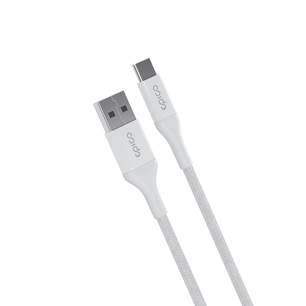 Opletený kabel Epico PD USB-A na USB-C 1,2 m - bílý - iSTYLE CZ
