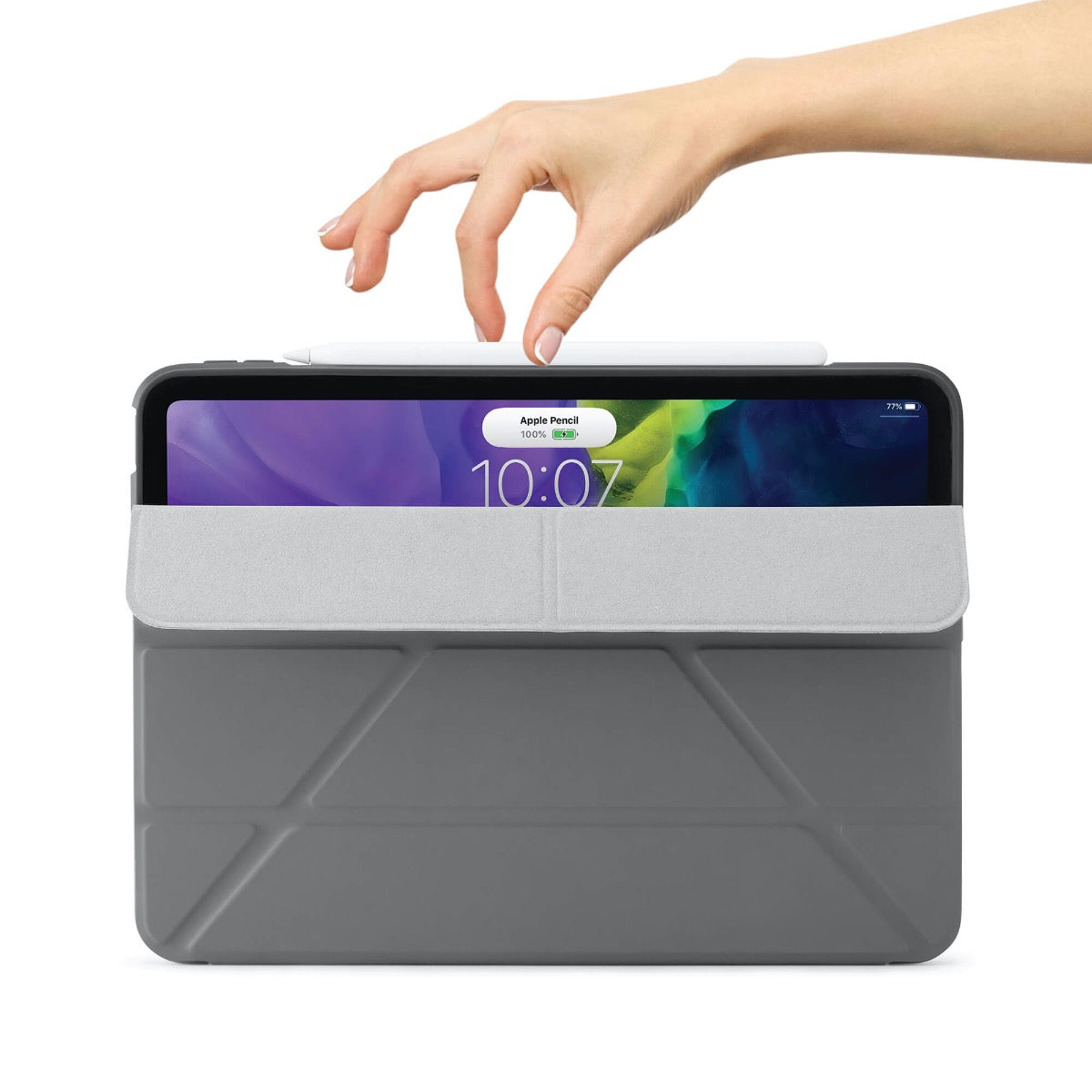 Pouzdro Pipetto Origami pro iPad Air 4 10.9" (2020) - šedé - iSTYLE CZ