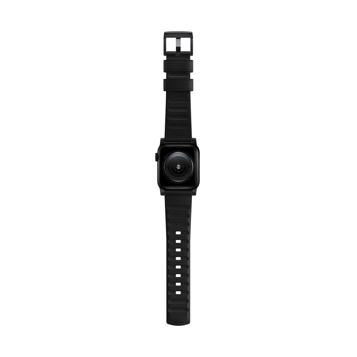 Řemínek pro Apple Watch 42/44/45/49 mm Nomad Active Strap Pro - černý s černou přezkou - iSTYLE CZ