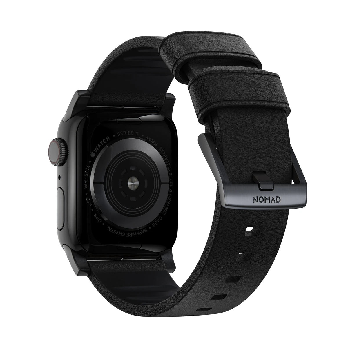 Řemínek pro Apple Watch 42/44/45/49 mm Nomad Active Strap Pro - černý s černou přezkou - iSTYLE CZ