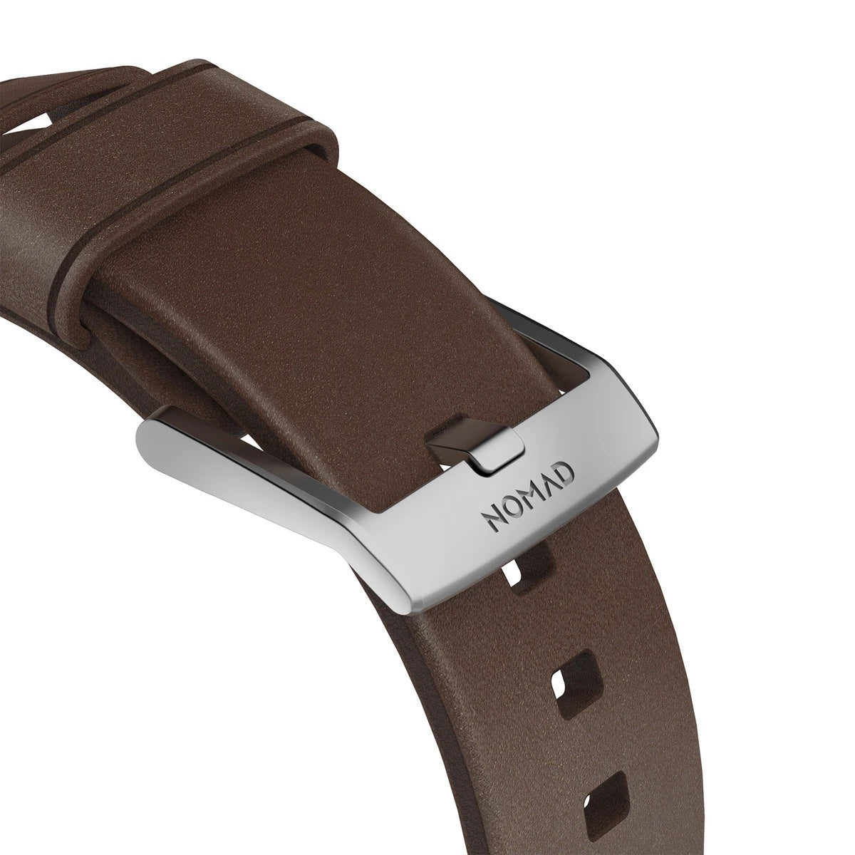 Řemínek pro Apple Watch 42/44/45/49 mm Nomad kožený - stříbrný - iSTYLE CZ