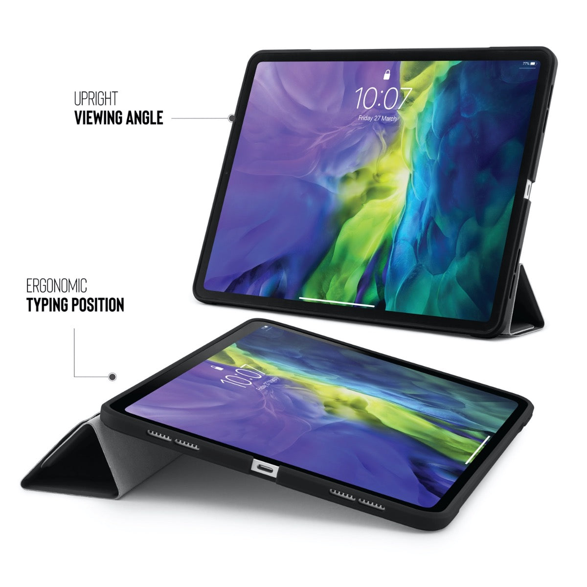 Pouzdro Pipetto Origami pro iPad Air 4 10.9" (2020) - černé - iSTYLE CZ