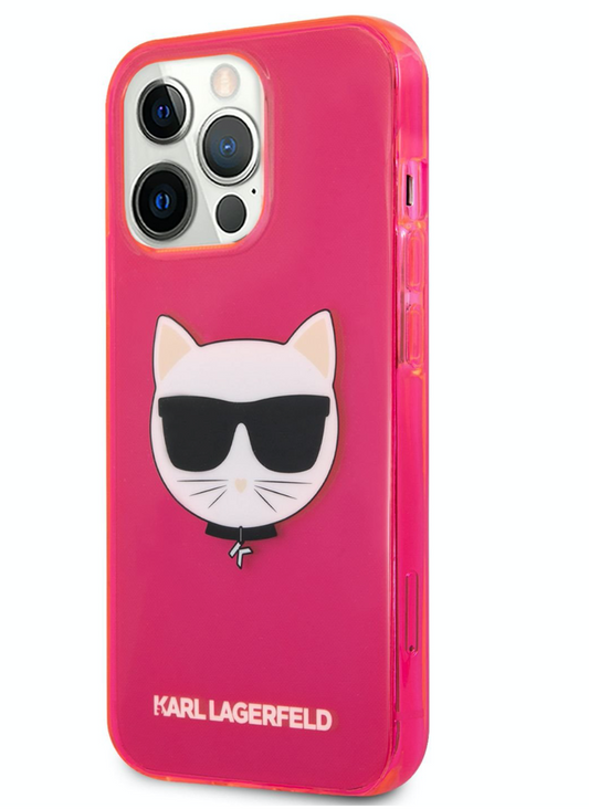 Pouzdro na iPhone 13 Pro Max Karl Lagerfeld and Choupette - růžové - iSTYLE CZ