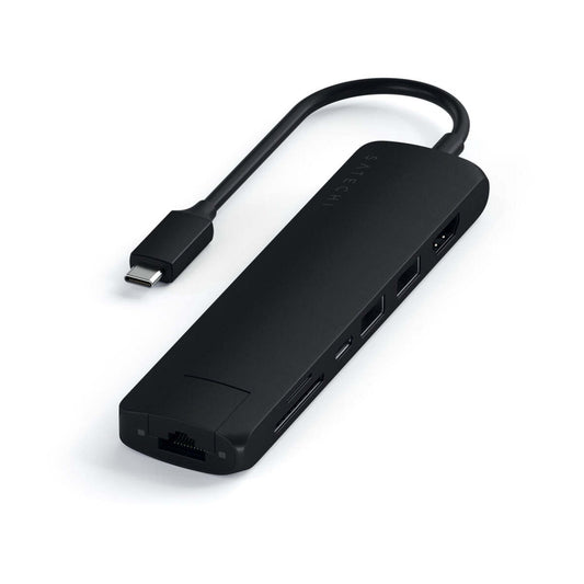 Hliníkový tenký víceportový USB-C HUB Satechi - černý - iSTYLE CZ