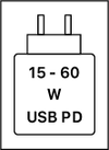 Toto zařízení podporuje rychlé nabíjení přes USB PD, jak je definováno v dokumentu USB Implementers Forum Power Delivery.
