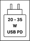Toto zařízení podporuje rychlé nabíjení přes USB PD, jak je definováno v dokumentu USB Implementers Forum Power Delivery.
