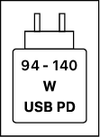 Toto zařízení podporuje rychlé nabíjení přes USB PD, jak je definováno v dokumentu USB Implementers Forum Power Delivery.