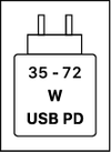 Toto zařízení podporuje rychlé nabíjení přes USB PD, jak je definováno v dokumentu USB Implementers Forum Power Delivery.