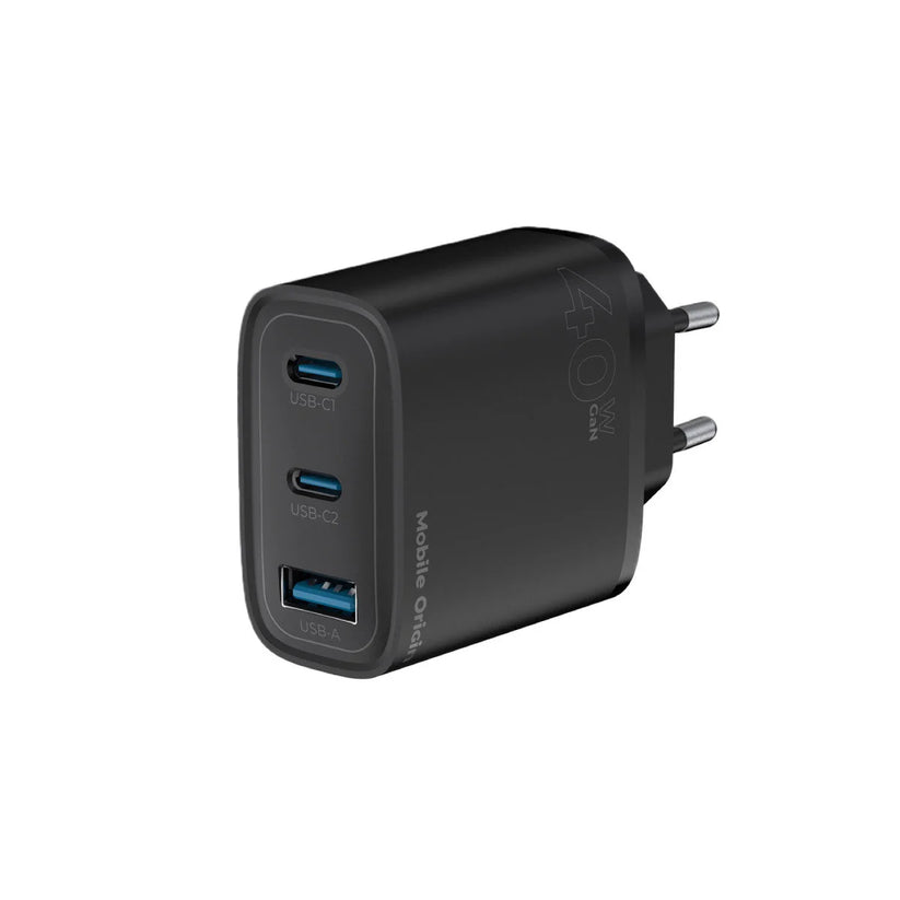 Síťová nabíječka Mobile Origin Dual USB-C a USB-A GaN Wall Charger 40W - iSTYLE.cz