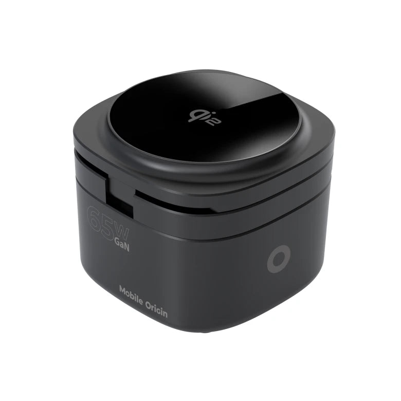 Bezdrátová nabíječka Mobile Origin 65W GaN 5in1 Foldable Qi2 Charger PW1 - černá - iSTYLE.cz