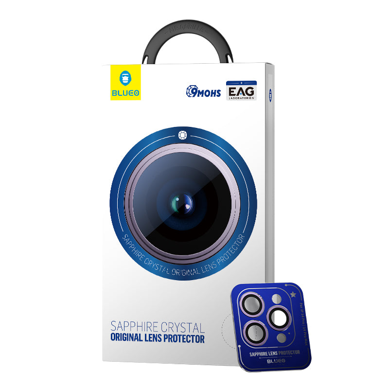 Safírové sklo na čočky pro iPhone 14 Pro / Pro Max Blueo - fialové - iSTYLE CZ