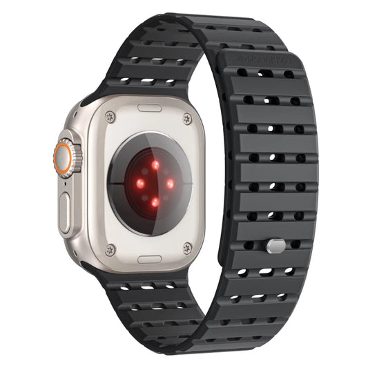 Řemínek pro Apple Watch 44/45/46/49 mm Mobile Origin Elegant Strap s magnetickým zapínáním – černý
