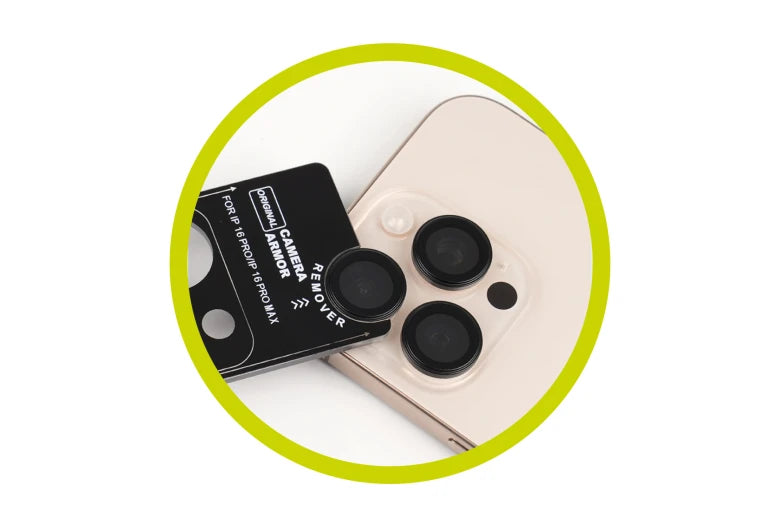 Sklo na fotoaparát pro iPhone 13 Pro / 13 Pro Max Mobile Origin Easy Lens Full Cover - černé