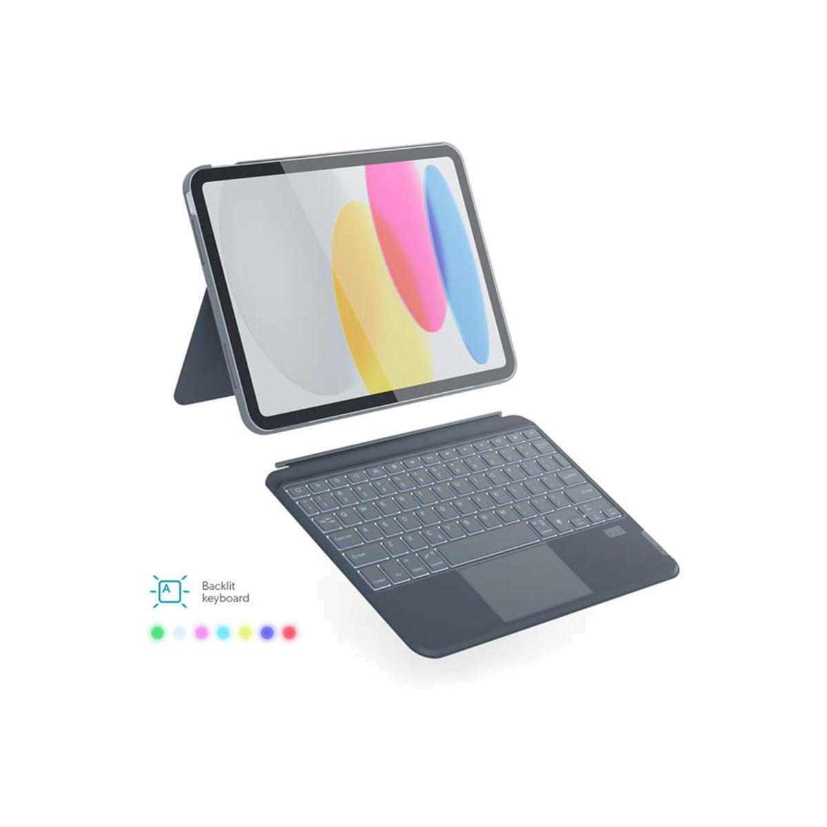 Kryt s českou klávesnicí na iPad Pro 11" (18/20/21/22) / iPad Air 10,9" Epico Backlit Keyboard Case - šedý - iSTYLE CZ