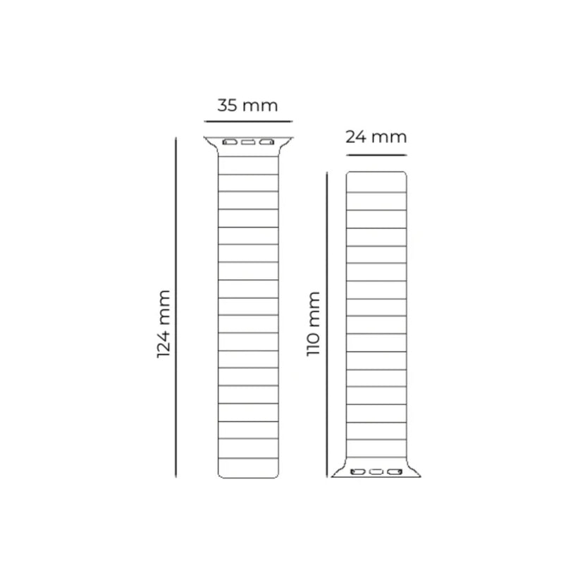 Řemínek pro Apple Watch 42/44/45/49 mm Mobile Magnetic Strap II - zelený/černý - iSTYLE CZ