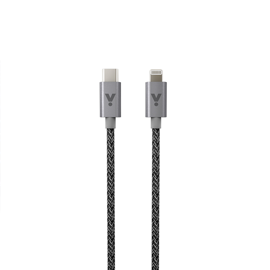 Opletený kabel USB-C na Lightning 1,2 m iSTYLE - vesmírně šedý - iSTYLE CZ
