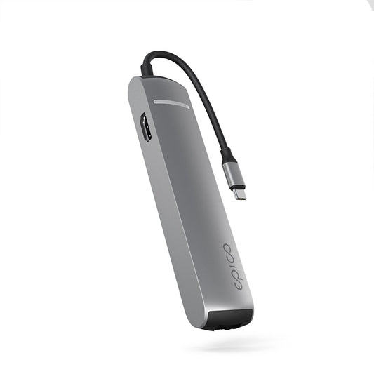 Hliníkový USB-C hub 6v1 Epico s podporou 8K - vesmírně šedý - iSTYLE CZ