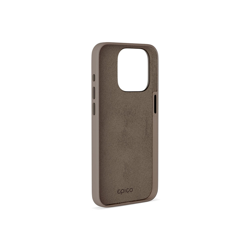 Kožený kryt pro iPhone 15 Pro Epico Mag+ - pískový - iSTYLE CZ