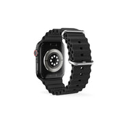 Řemínek pro Apple Watch 42/44/45/49 mm Epico Watch Strap Ocean - černý - iSTYLE CZ