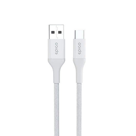 Opletený PD kabel Epico 0,3m USB-C na USB-A - bílý - iSTYLE CZ