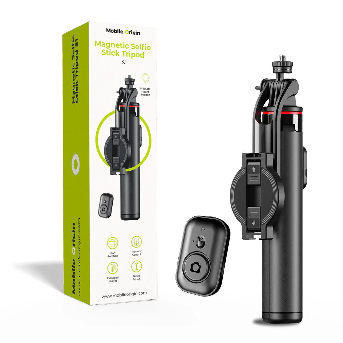Selfie tyč Mobile Origin Magnetická Selfie tyč Tripod S1 - iSTYLE.cz