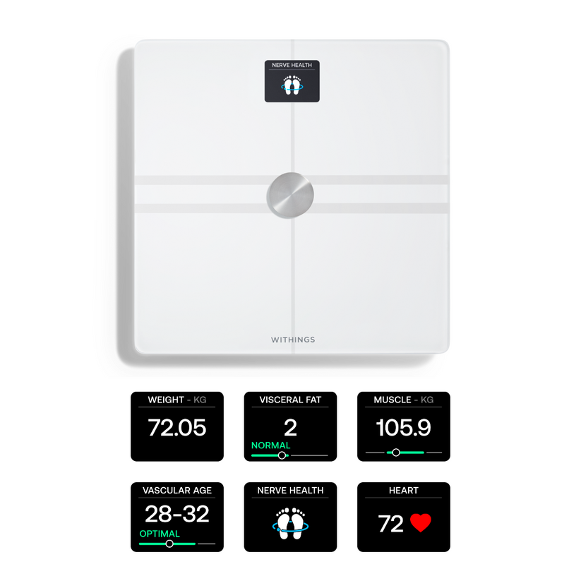Chytrá Wi-Fi váha pro kompletní tělesnou analýzu Withings Body Comp - bílá - iSTYLE CZ