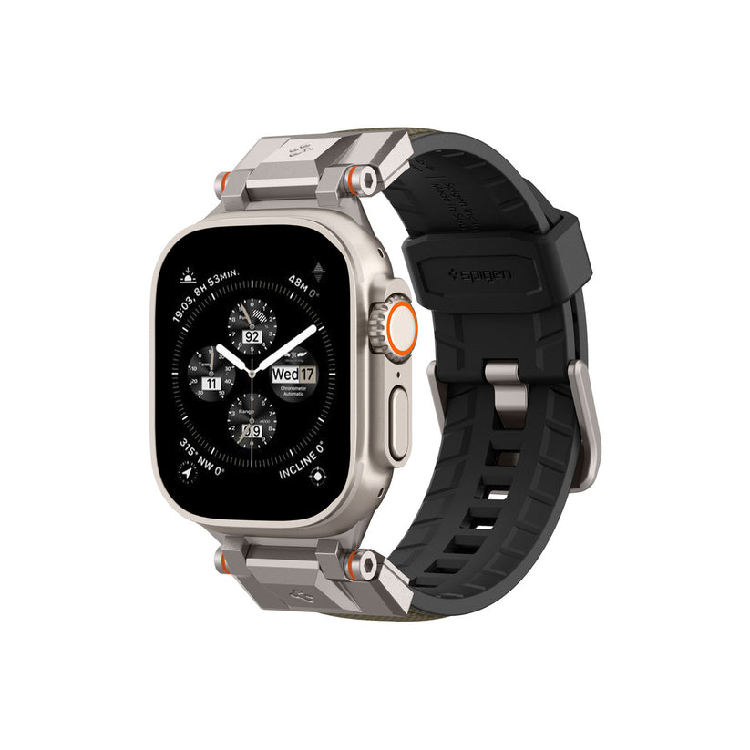 Řemínek pro Apple Watch 49mm/46mm/45mm/44mm Spigen DuraPro Armor - zelený - iSTYLE CZ