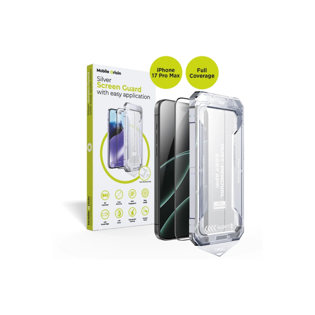 Ochranné sklo pro iPhone 17 Pro Max Mobile Origin Screen Guard s aplikátorem - iSTYLE CZ