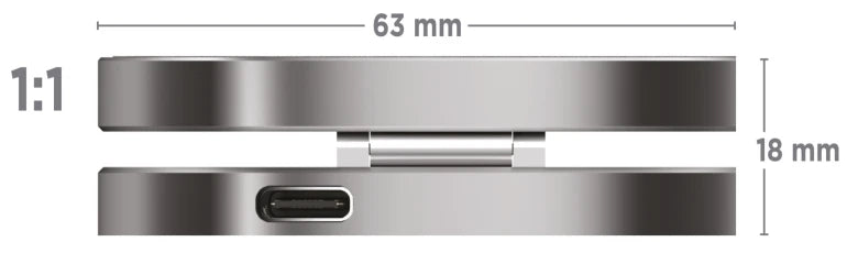 Cestovní bezdrátová nabíječka Mobile Origin TravelCharge PRO - šedá