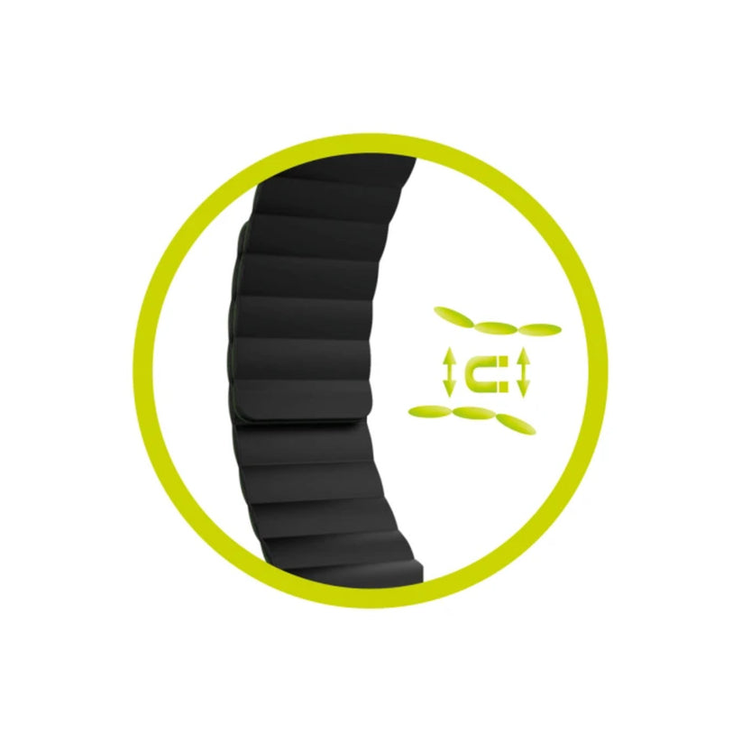 Řemínek pro Apple Watch 42/44/45/49 mm Mobile Magnetic Strap II - zelený/černý - iSTYLE CZ