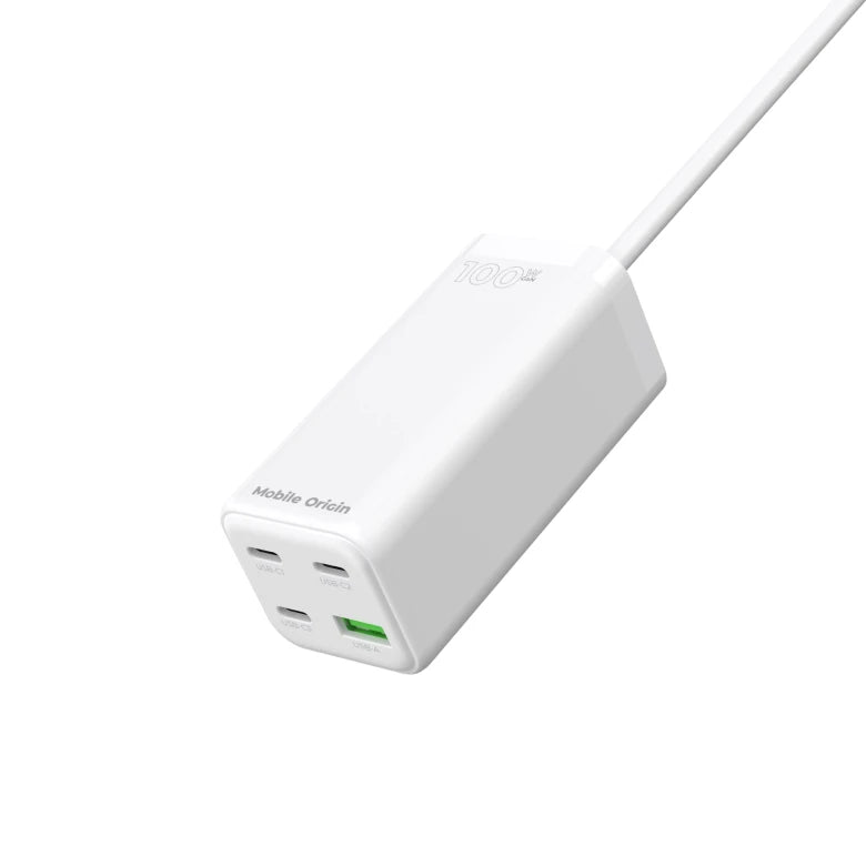 100W GaN nabíječka Mobile Origin Compact MultiHub Charger PW18 - bílá
