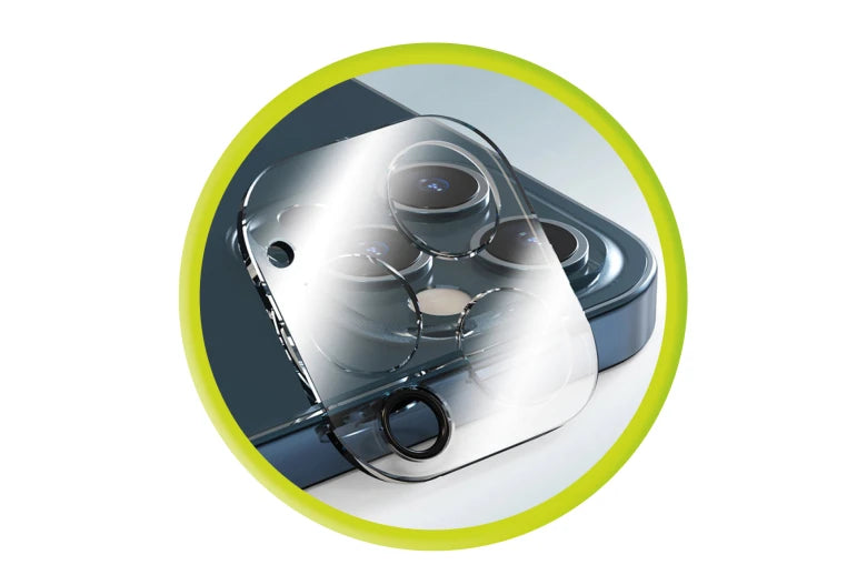 Sklo na fotoaparát pro iPhone 15 Pro / 15 Pro Max Mobile Origin Easy Lens Full Cover - průhledné