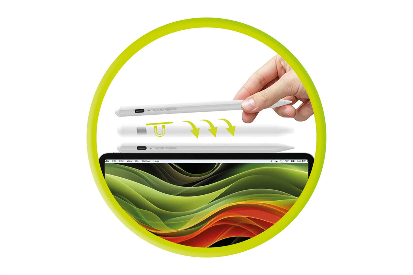 Aktivní dotykové pero Mobile Origin Universal USB-C Active Stylus Pen PE1