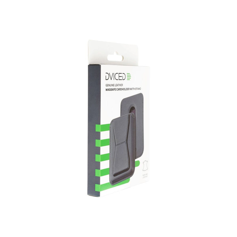 Kožená MagSafe peněženka Dviced s podstavcem – modrá - iSTYLE CZ
