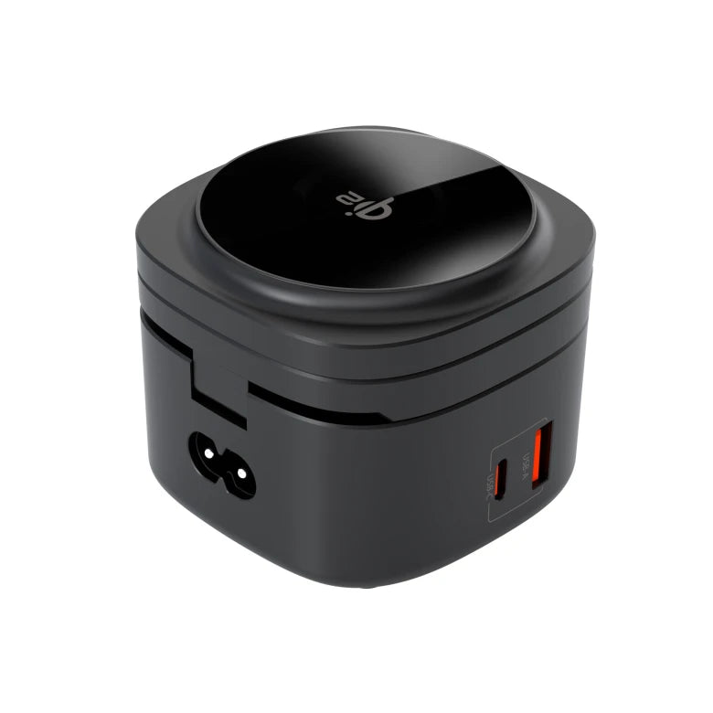 Bezdrátová nabíječka Mobile Origin 65W GaN 5in1 Foldable Qi2 Charger PW1 - černá - iSTYLE.cz