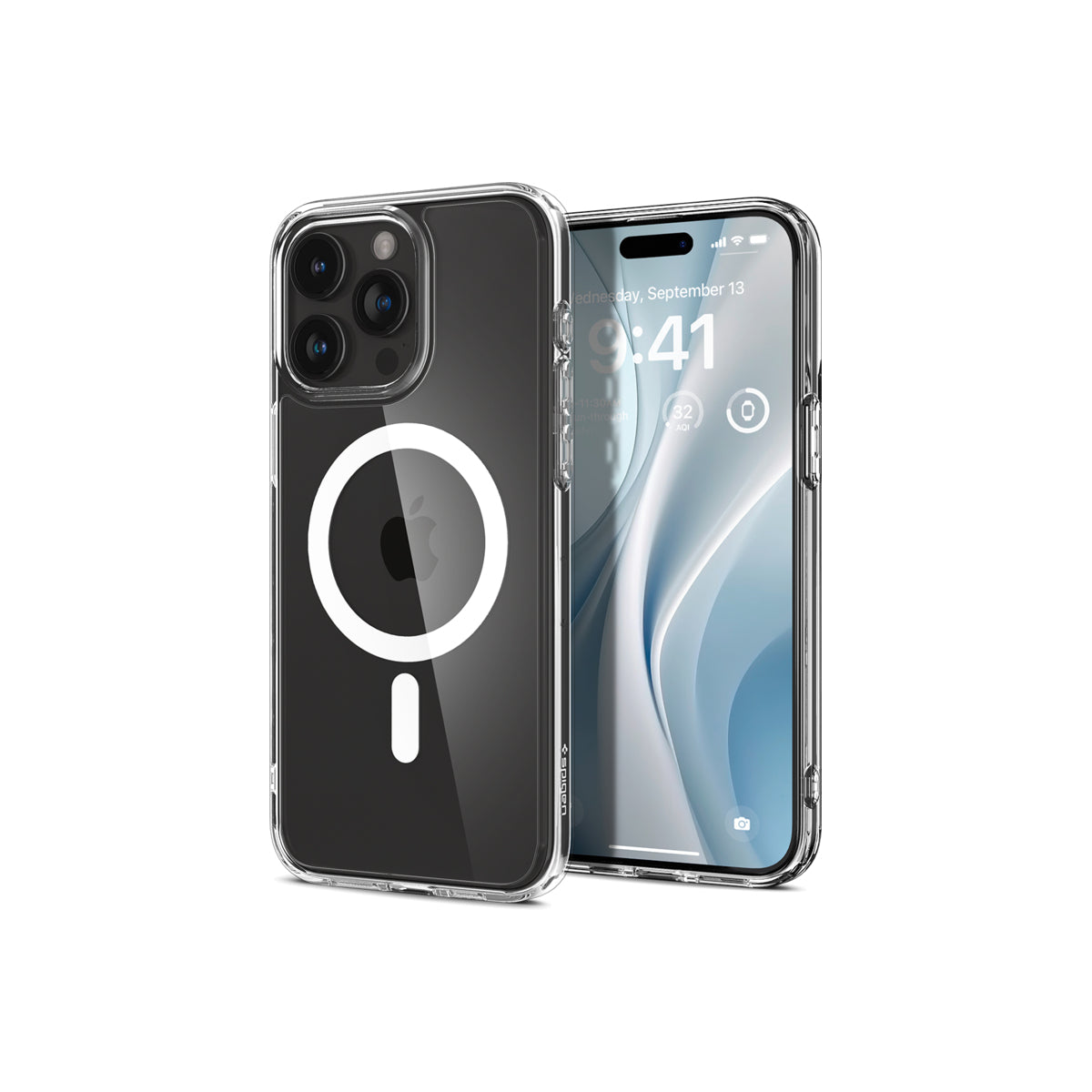Kryt pro iPhone 15 Pro Spigen Crystal Hybrid MagSafe - bílý - iSTYLE CZ