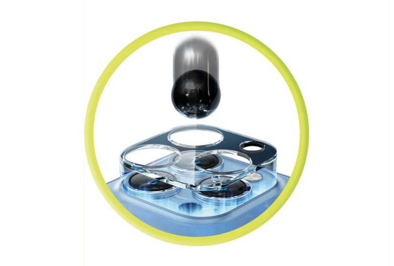 Sklo na fotoaparát pro iPhone Air Mobile Origin Easy Lens Full Cover - černé