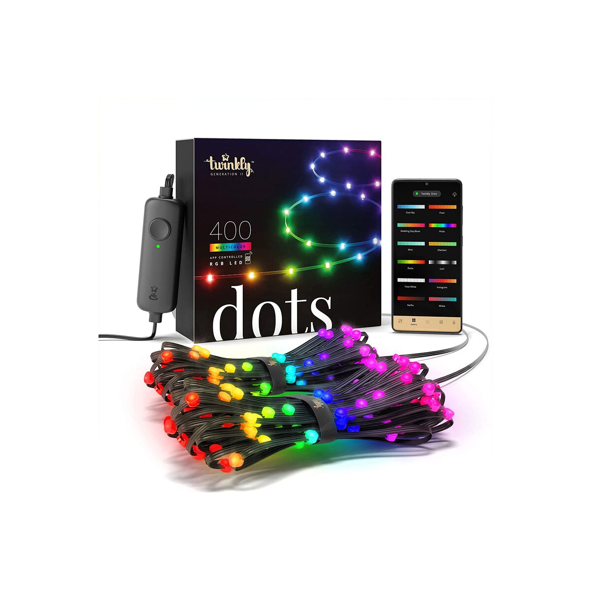 Chytré LED body Twinkly Dots 400 diod 20m - vícebarevné - iSTYLE CZ