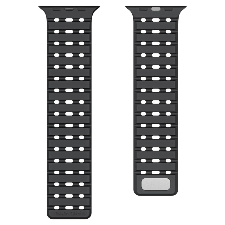 Řemínek pro Apple Watch 44/45/46/49 mm Mobile Origin Elegant Strap s magnetickým zapínáním – černý