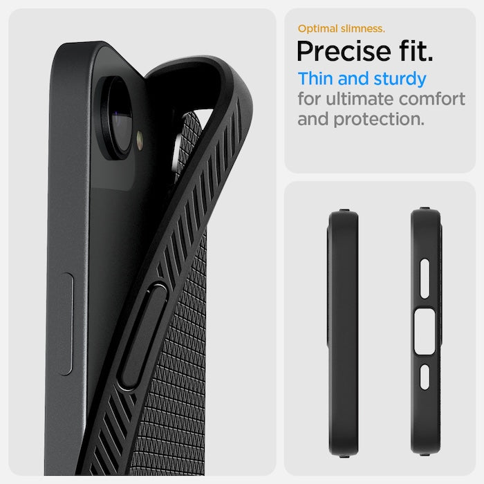 Kryt pro iPhone 16e Spigen Liquid Air - matně černý - iSTYLE CZ