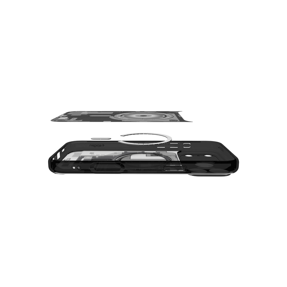 Kryt pro iPhone 17 Pro Max Spigen Ultra Hybrid MagSafe - zero one black - iSTYLE CZ