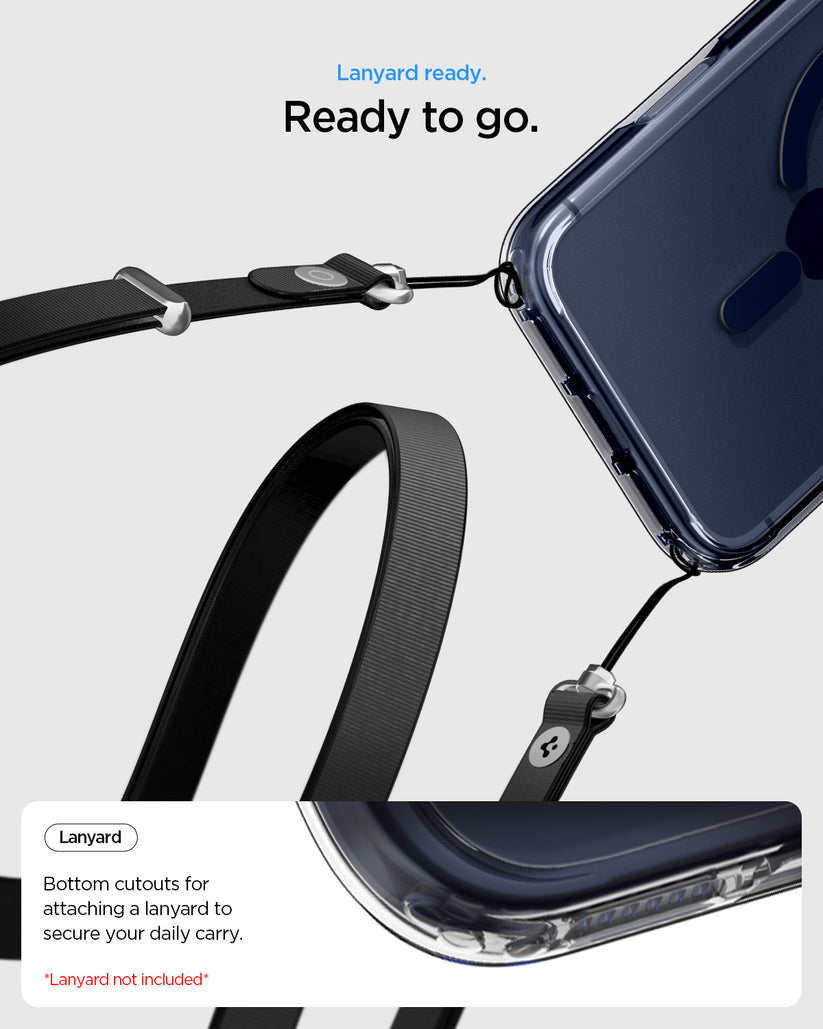 MagSafe kryt pro iPhone 17 Pro Max Spigen Ultra Hybrid - průhledný/modrý - iSTYLE.cz