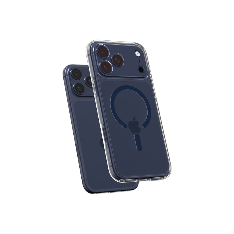 MagSafe kryt pro iPhone 17 Pro Max Spigen Ultra Hybrid - průhledný/modrý - iSTYLE.cz