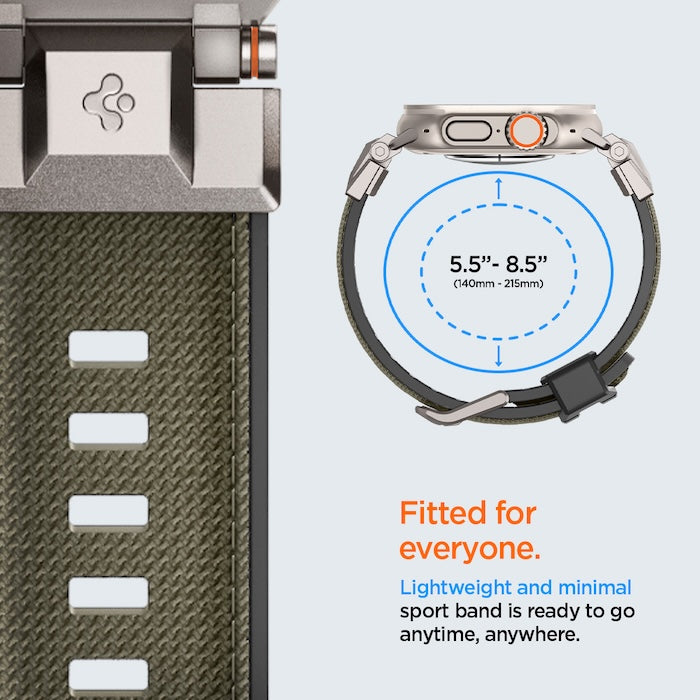 Řemínek pro Apple Watch 49mm/46mm/45mm/44mm Spigen DuraPro Armor - zelený - iSTYLE CZ
