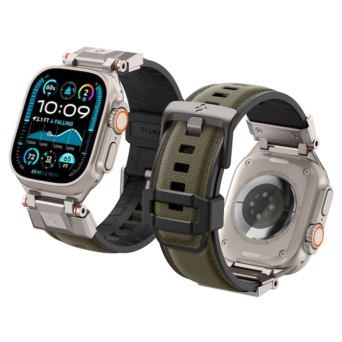 Řemínek pro Apple Watch 49mm/46mm/45mm/44mm Spigen DuraPro Armor - zelený - iSTYLE CZ