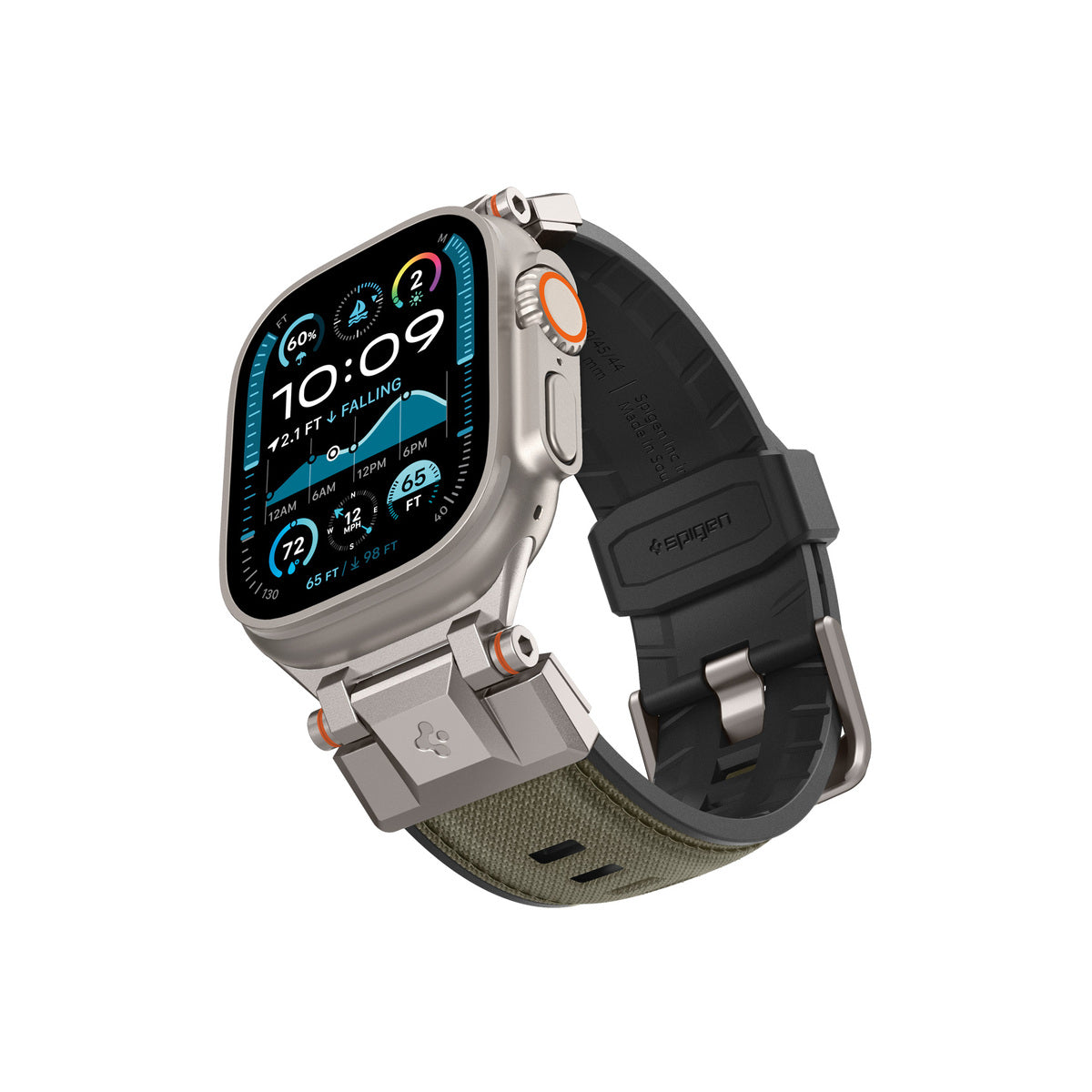 Řemínek pro Apple Watch 49mm/46mm/45mm/44mm Spigen DuraPro Armor - zelený - iSTYLE CZ