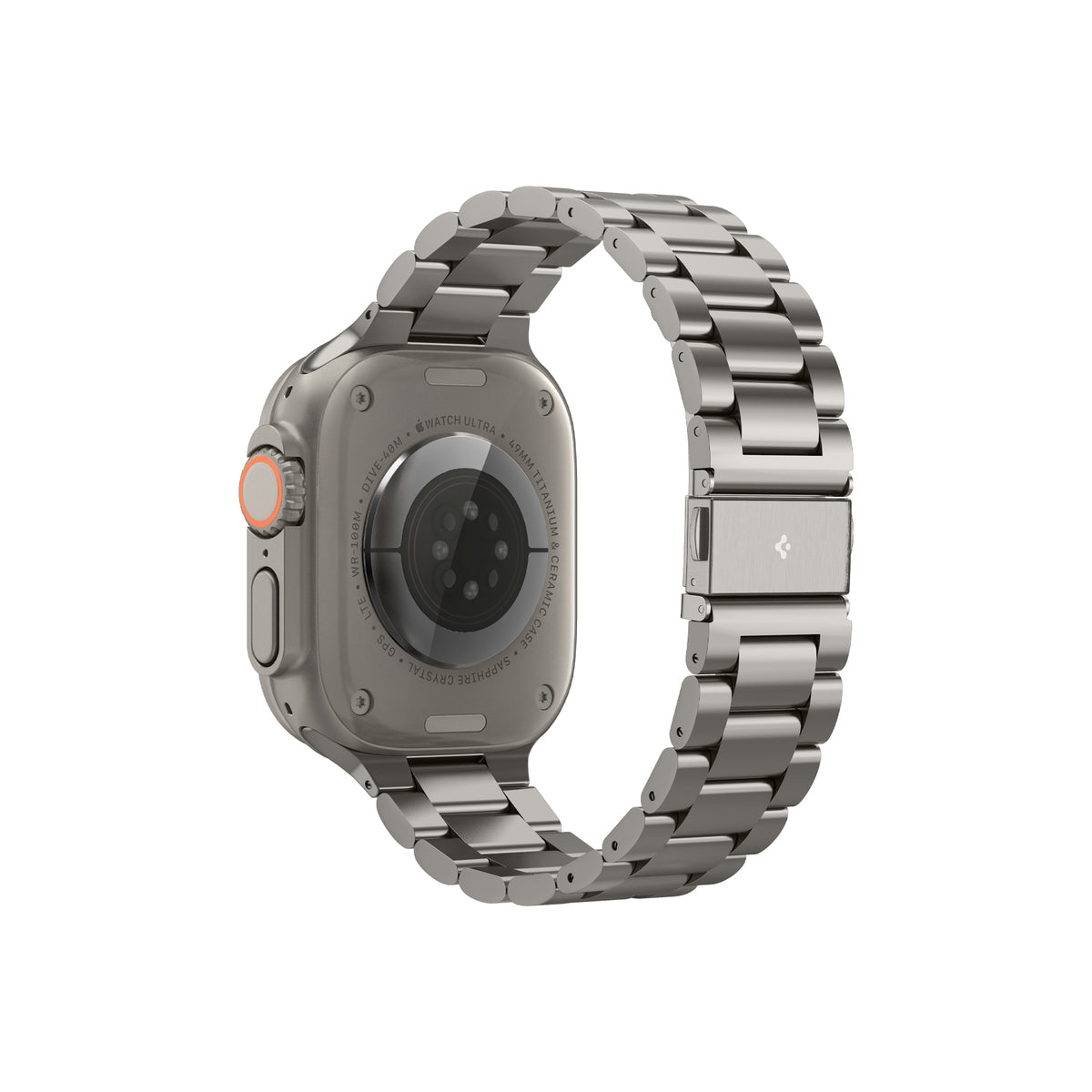 Řemínek pro Apple Watch 49mm/46mm/45mm/44mm Spigen Modern Fit Titanium Band - přírodně titanový - iSTYLE CZ