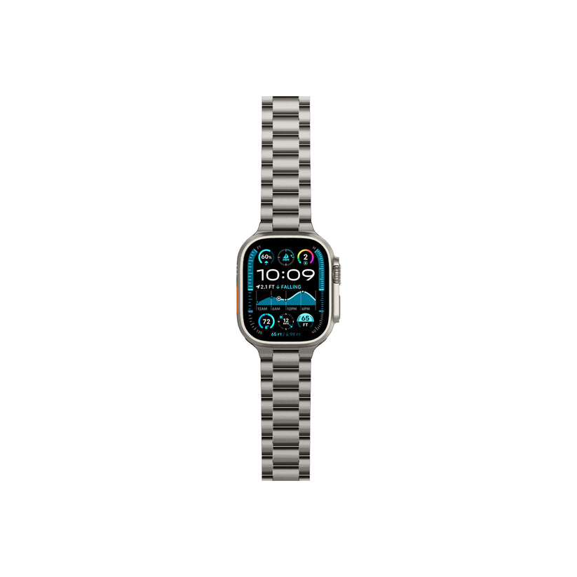 Řemínek pro Apple Watch 49mm/46mm/45mm/44mm Spigen Modern Fit Titanium Band - přírodně titanový - iSTYLE CZ